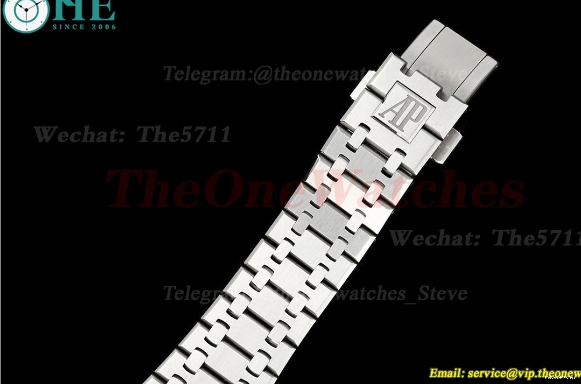 Clone TKF SS A4302 41mm White Dial Oak 15500 SS Royal Super 0227